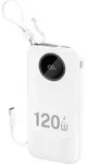 Dudao K13Pro Powerbank 10000 mAh mit integriertem Kabel &ndash; Wei&szlig; - Wei&szlig;