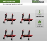 4x hydraulische Rangierhilfe Wagenheber Rangierroller Rangierwagenheber