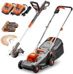 FUXTEC 20V Akku Garten Set FX-E1RM20ECO-SET & FX-E1RT20-SET | Akku Rasenm&auml;her...