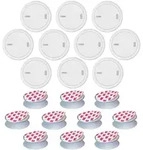 ABUS Rauchmelder PREFIRA 5 - Fehlalarm-Reduzierung - 10er Set + Magnetpads