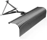 Wiltec Rasentraktor Heuharke mit 152 cm Arbeitsbreite, Heurechen mit 32 Harkenzinken,