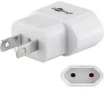 Goobay Reiseadapter Eurostecker auf USA/Japan, wei&szlig;, f&uuml;r Ger&auml;te aus Europa...
