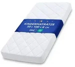 Matratze Kinderbett Babybett 50x100 cm Schaumstoff atmungsaktiv mit Wei&szlig; Bezug...