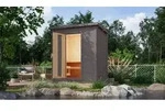 Karibu Saunahaus Au&szlig;ensauna Gartensauna Hytti 1 terragrau lackiert ohne...