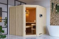 Karibu Sauna Innensauna Kotka Eckeinstieg Ofen 9 KW externe Strg easy 196x196x198 cm
