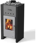 FinTec TROLL 7,8 kW Holz-Saunaofen holzbefeuerter Saunaofen Black BImSchV 2 -...