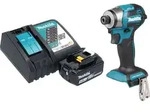 Makita DTD 173 RT1 Akku Schlagschrauber 18 V 180 Nm 1/4&ldquo; Brushless + 1x Akku...