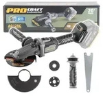 Procraft Industrial AG125Cbb Akku Flachkopf Winkelschleifer 20 V 125 mm...