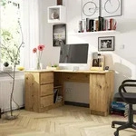 Schreibtisch mit Stauraum | B&uuml;rotisch | 3 Schubladen & Regalablage - Wei&szlig;