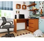 Schreibtisch mit Stauraum | B&uuml;rotisch | 3 Schubladen & Regalablage
