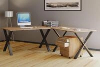 VCM VCM Holz Schreibtisch | Eckschreibtisch schlicht | 160x160 | L Form links...
