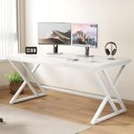 LVB Computertisch Studiertisch Industrie Design 140 x 60 cm Weiss - Wei&szlig;