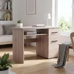 Masseno Schreibtisch LIVORNO 105x56x75 cm B&uuml;rotisch Computertisch, Eichefarben
