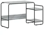 vidaXL Schreibtisch mit Stauraum Sonoma-Grau 131,5 x 50 x 75,5 cm - Grau