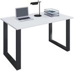 VCM Holz Schreibtisch | H. 76 x B. 140 x T. 80 cm | Computertisch schlicht | F&uuml;&szlig;e