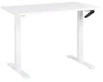 BELIANI Schreibtisch Wei&szlig; Melamin 120x72 cm Manuell H&ouml;henverstellbar...