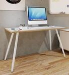 VCM Schreibtisch Computertisch B&uuml;rotisch Skandanivischer Retro Look Salia 138x80 cm