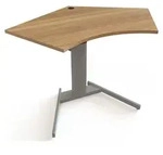 STIER Steh-Tisch 501-19 elektrisch h&ouml;henverstellbar 138 x 92cm Nussbaum...