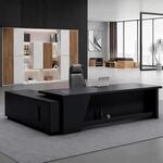 L-f&ouml;rmiger Schreibtisch mit Stauraum 150x60x75cm Schwarz-Wei&szlig;