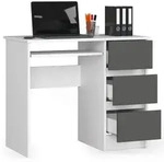 Schreibtisch 90cm mit 3 Schubladen und Tastaturauszug Computertisch...