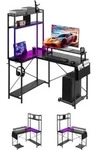 VEVOR Gaming Tisch L Form 1,2 m, Eck-Computertisch mit Monitorst&auml;nder,...