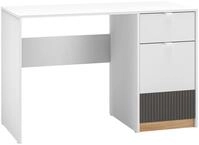Schreibtisch Torino Computertisch 120x55x79cm wei&szlig; Eiche Castello graphit...