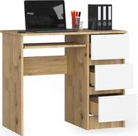 Schreibtisch 90cm mit 3 Schubladen und Tastaturauszug Computertisch...