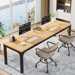 Computertisch 200 x 70 x 75 cm Doppelter Langer Schreibtisch f&uuml;r 2 Personen,