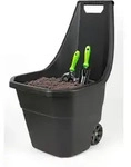 Gartenkarre schwarz Gartentrolley Gartenwagen Transportwagen Schubkarre K&uuml;bel