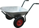Varan Motors - WB6407 Schubkarre mit 2 R&auml;dern, 80 Liter, max 120kg - Grau