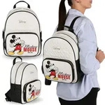 DISNEY Mickey Mouse Jugendrucksack aus Kunstleder, ger&auml;umiger, gesteppter