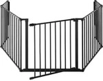 tectake&reg; Kaminschutzgitter Agni aus Stahl inklusive Wandhalterung - Schwarz
