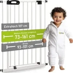 BOMI&reg; T&uuml;rschutzgitter Extrahoch 73-161 cm | Ohne Bohren | 90&deg;...