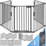 KESSER&reg; Kaminschutzgitter mit T&uuml;r Metall Ofenschutzgitter Laufgitter Laufstall
