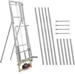 Dachdeckerwinde mit Fernsteuerung 15 m bis 200 kg 1500 W - Silber