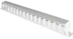 VALUE 19-Zoll-Frontplatte 1 HE mit Rangierkanal 40 x 40 mm, grau