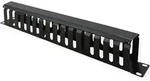 VALUE 19-Zoll-Frontplatte 1 HE mit Rangierkanal 40 x 80 mm, schwarz
