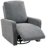 HOMCOM Relaxsessel, Fernsehsessel mit Liegefunktion, Wippfunktion, Fleece-Optik -