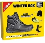 Winterarbeitsstiefel Leder THINSULATE S3 42 KIT M&uuml;tze Handschuhe Socken -...