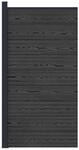 vidaXL Zaunelement 95 x 186 cm WPC und Aluminium Schwarz - Schwarz