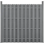WPC Gartenzaun Sichtschutz Windschutz Lamellenzaun Zaun 376x185cm Grau [.holz] - Grau