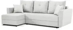 Beautysofa Ecksofa L-Form VERONA Veloursstoff Creme &ndash; Universell Links/Rechts
