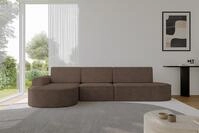 ALTDECOR Ecksofa mit Schlaffunktion und Bettkasten - MARI-L2-S - 368X167X85 - Braun