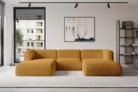 ALTDECOR Ecksofa - MIRA-U1 - 317x179x70 - Senfgelb - Corner Sofa Eckcouch Couch