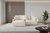 ALTDECOR Ecksofa mit Schlaffunktion und Bettkasten ONESK-L 216x177x72 cm Beige -