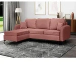 MIRJAN24 Ecksofa Venice, Sofa mit Bettkasten und Schlaffunktion, Metallf&uuml;&szlig;e,...
