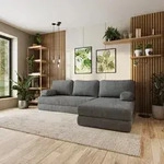 Masseno Ecksofa LEA mit Schlaffunktion, Modulares Schlafsofa aus Schaumstoff,