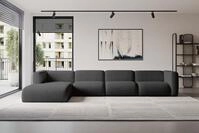 ALTDECOR Ecksofa - MIRA-L3 - 409x179x70 - Schwarz - Corner Sofa Eckcouch Couch