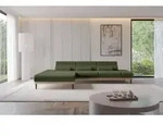 ALTDECOR Ecksofa mit Elektrischer Sitztiefenverstellung MONA - 316x205x85 - Gr&uuml;n -