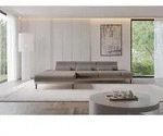 ALTDECOR Ecksofa mit Elektrischer Sitztiefenverstellung MONA - 316x205x85 - Braun -
